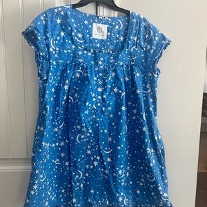 Printfresh Blue Celestial Pintuck Nightgown